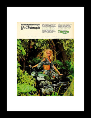 Framed Vintage Print - 1967 Triumph Escape