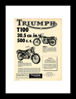 Framed Vintage Print - 1964 Triumph Catalog